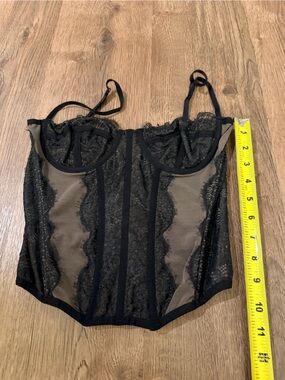 Urban Outfitters Black Lace Bustier Corset